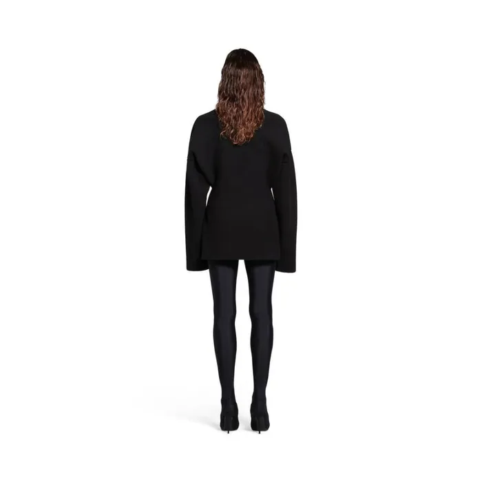Women Knitwear Balenciaga Hourglass Turtleneck Sweater In Black