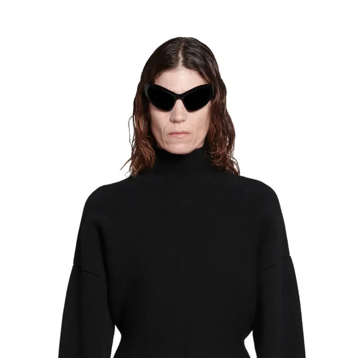 Women Knitwear Balenciaga Hourglass Turtleneck Sweater In Black
