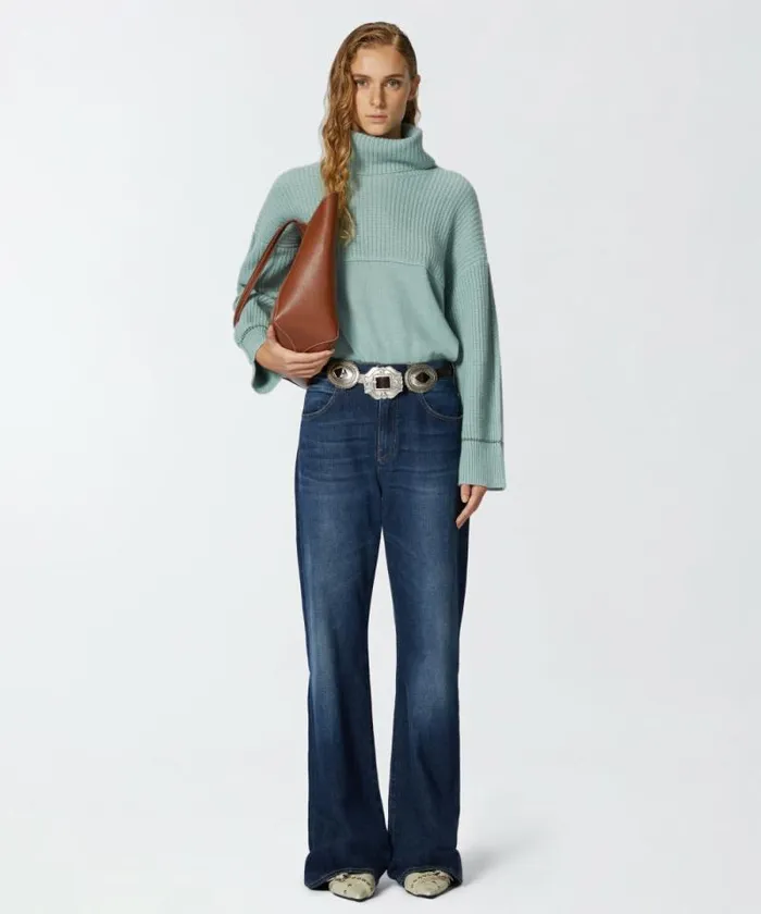Women Knitwear Pinko Fine Wool And Cashmere Turtleneck Jumper Feldspar Women Knitwear Pinko Fine Wool And Cashmere Turtleneck Jumper Feldspar