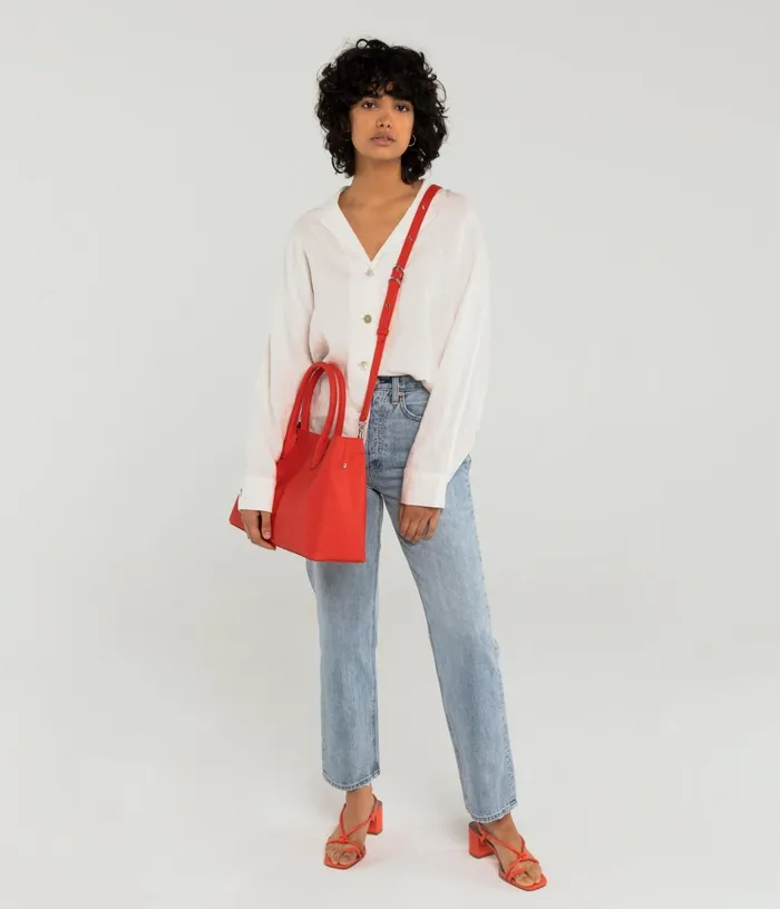 Women Kristasm Small Vegan Satchel 8211 Purity Fleur Matt and Nat Satchels