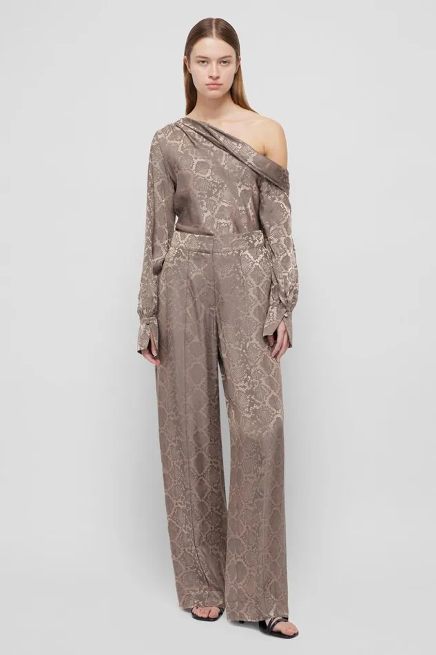 Women Kyra Pant Affogato Python Jonathan Simkhai Pants and Bottoms