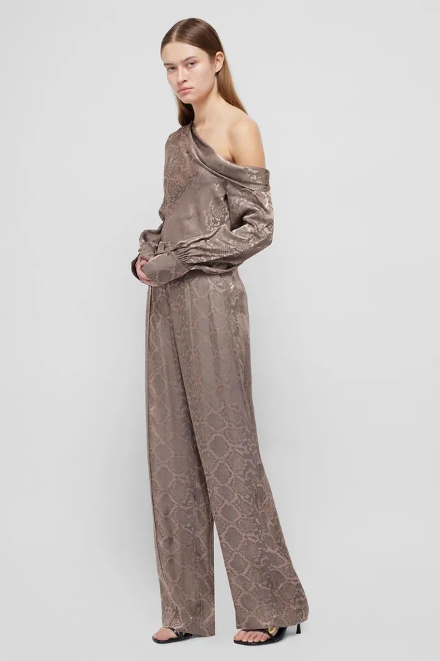 Women Kyra Pant Affogato Python Jonathan Simkhai Pants and Bottoms