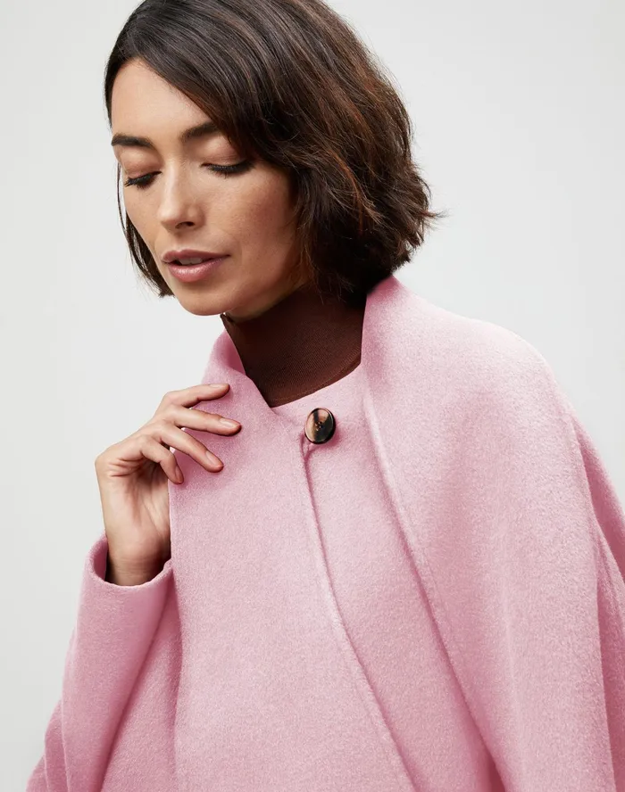 Women Lafayette 148 New York Coats Luxe Cashmere Dawson Coat Pink Salt1