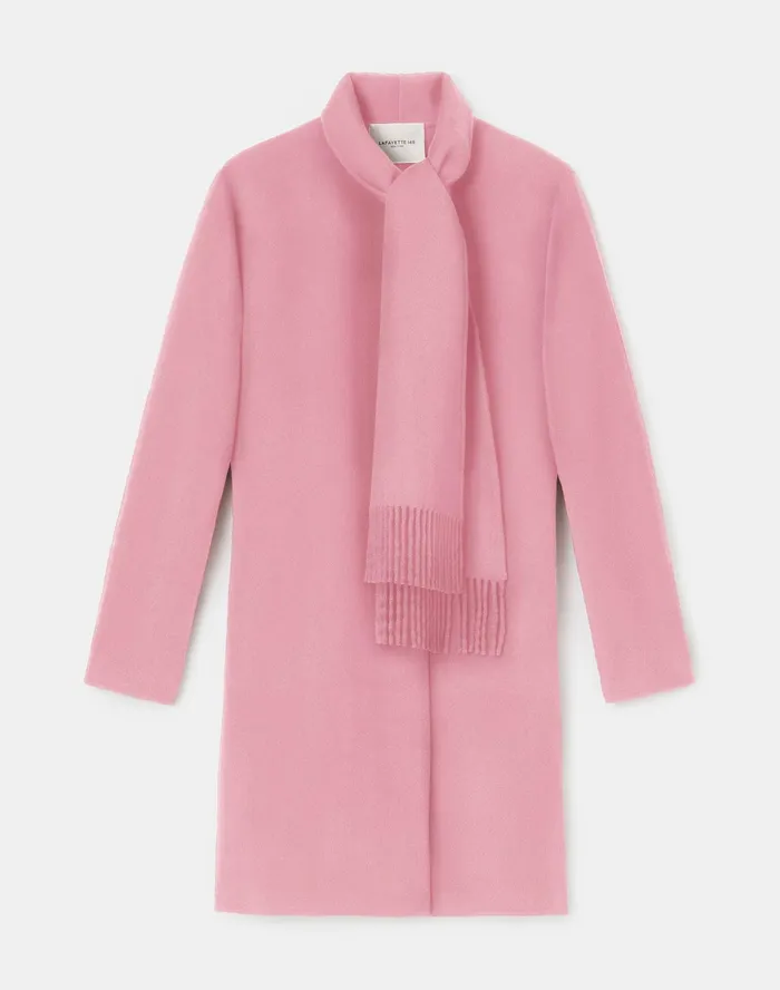 Women Lafayette 148 New York Coats Luxe Cashmere Dawson Coat Pink Salt1