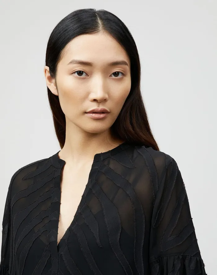 Women Lafayette 148 New York Dresses Maylin Dress In Refined Italian Zevron Jacquard Black