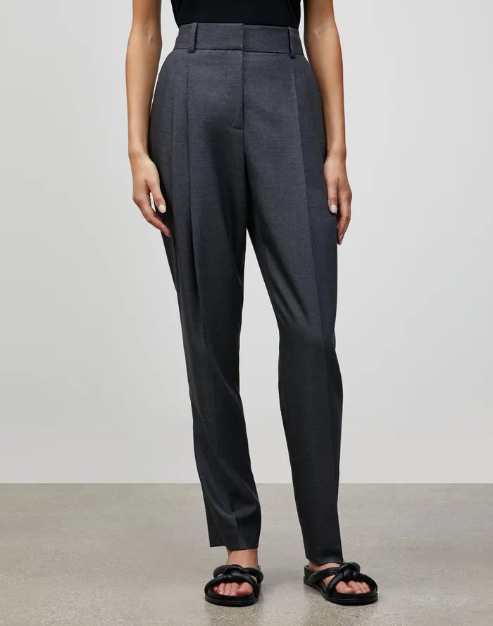 Women Lafayette 148 New York Pants and Shorts Italian WoolSilk Suiting Ellis Pleated Pant Castle Rock Women Lafayette 148 New York Pants and Shorts Italian WoolSilk Suiting Ellis Pleated Pant Castle Rock