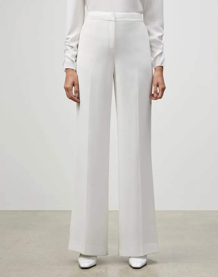 Women Lafayette 148 New York Pants and Shorts Petite Finesse Crepe Dalton Pant Cloud Women Lafayette 148 New York Pants and Shorts Petite Finesse Crepe Dalton Pant Cloud