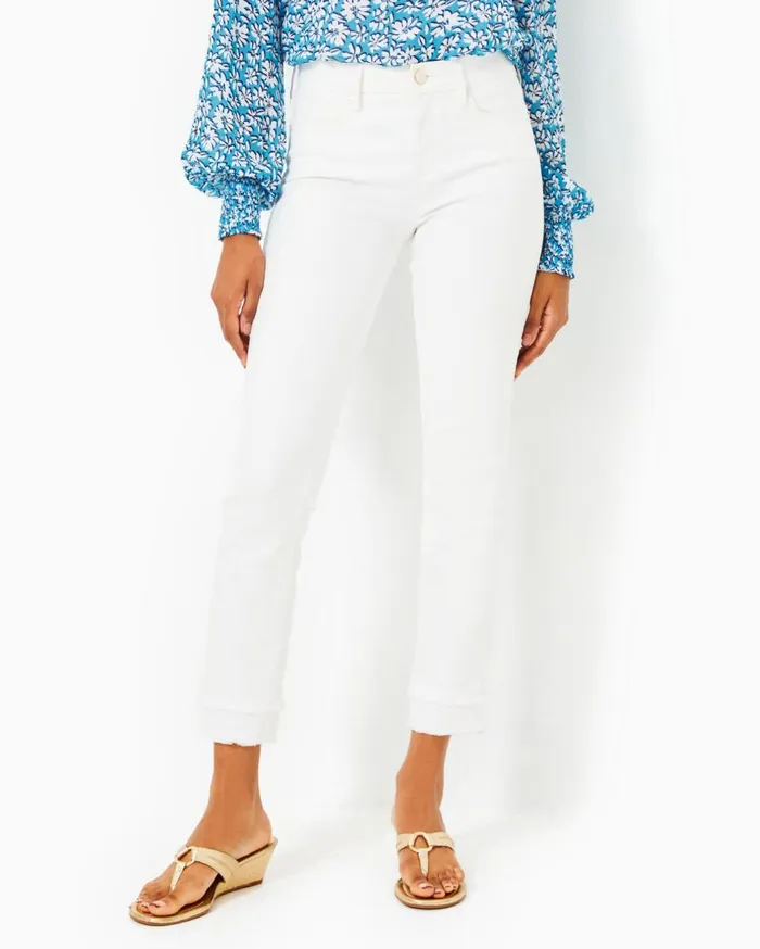Women Lilly Pulitzer Bottoms 29034 South Ocean High Rise Skinny Jean Resort White Women Lilly Pulitzer Bottoms 29034 South Ocean High Rise Skinny Jean Resort White