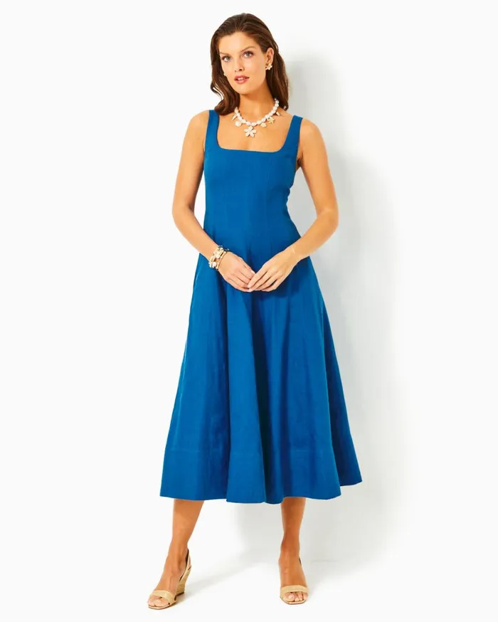 Women Lilly Pulitzer Dresses Carlynn Satin Maxi Bow Dress True Navy Women Lilly Pulitzer Dresses Carlynn Satin Maxi Bow Dress True Navy