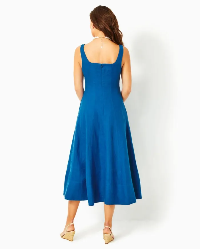 Women Lilly Pulitzer Dresses Carlynn Satin Maxi Bow Dress True Navy Women Lilly Pulitzer Dresses Carlynn Satin Maxi Bow Dress True Navy