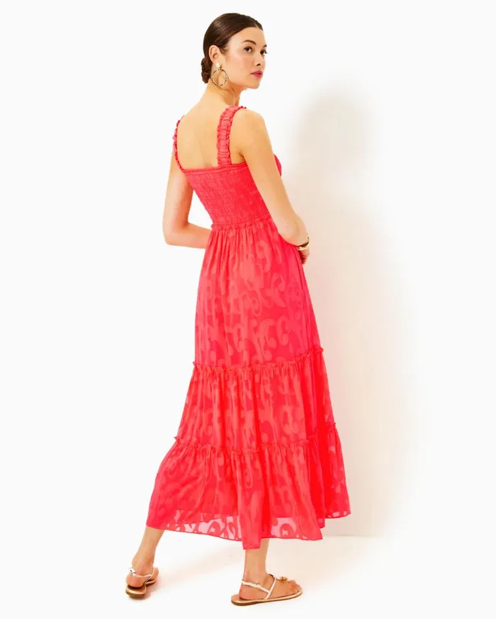 Women Lilly Pulitzer Dresses Carlynn Satin Maxi Bow Dress True Navy Women Lilly Pulitzer Dresses Carlynn Satin Maxi Bow Dress True Navy