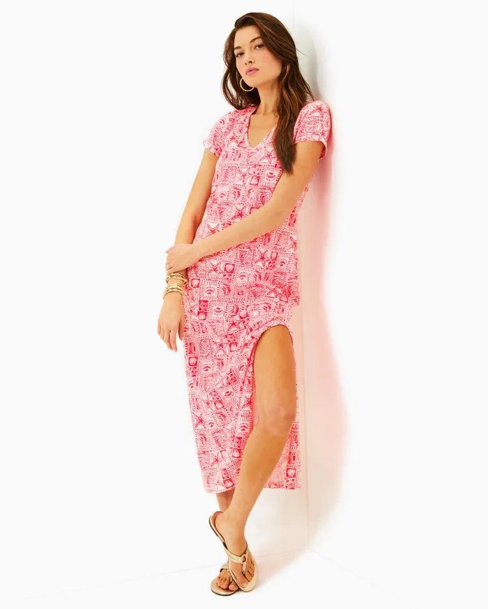 Women Lilly Pulitzer Dresses Carlynn Satin Maxi Bow Dress True Navy Women Lilly Pulitzer Dresses Carlynn Satin Maxi Bow Dress True Navy