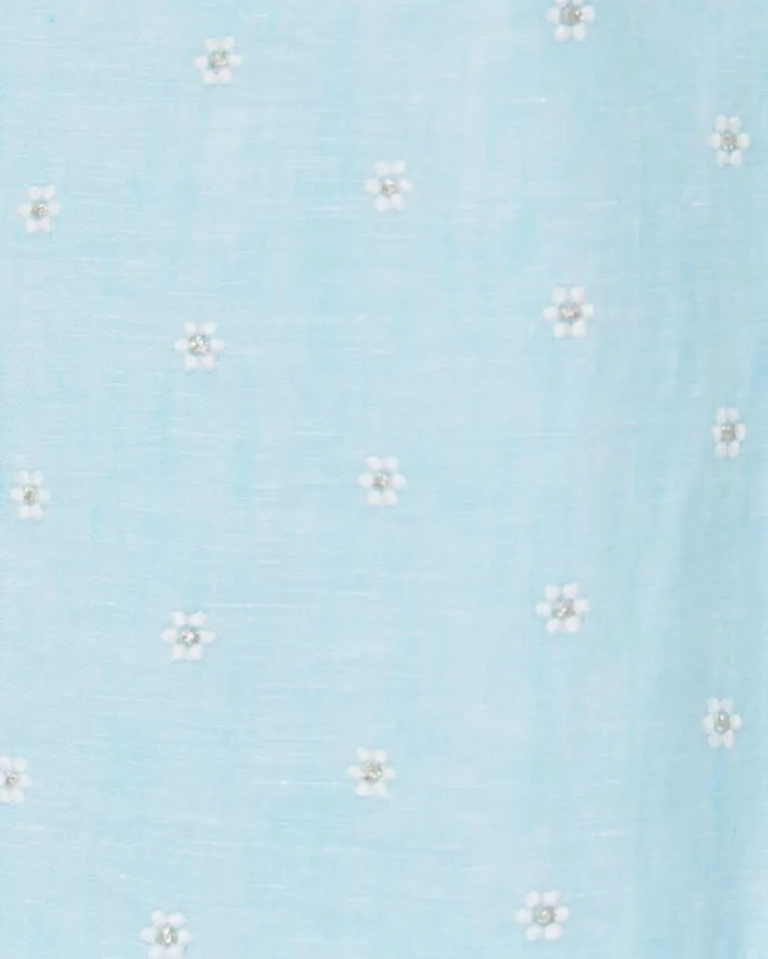 Women Lilly Pulitzer Dresses Kylanne Linen Dress Hydra Blue You Drive Me Daisy Embroidered Linen Women Lilly Pulitzer Dresses Kylanne Linen Dress Hydra Blue You Drive Me Daisy Embroidered Linen