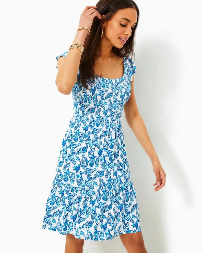 Women Lilly Pulitzer Dresses Siarra Stretch Dress Resort White Caliente Pucker Jacquard Women Lilly Pulitzer Dresses Siarra Stretch Dress Resort White Caliente Pucker Jacquard