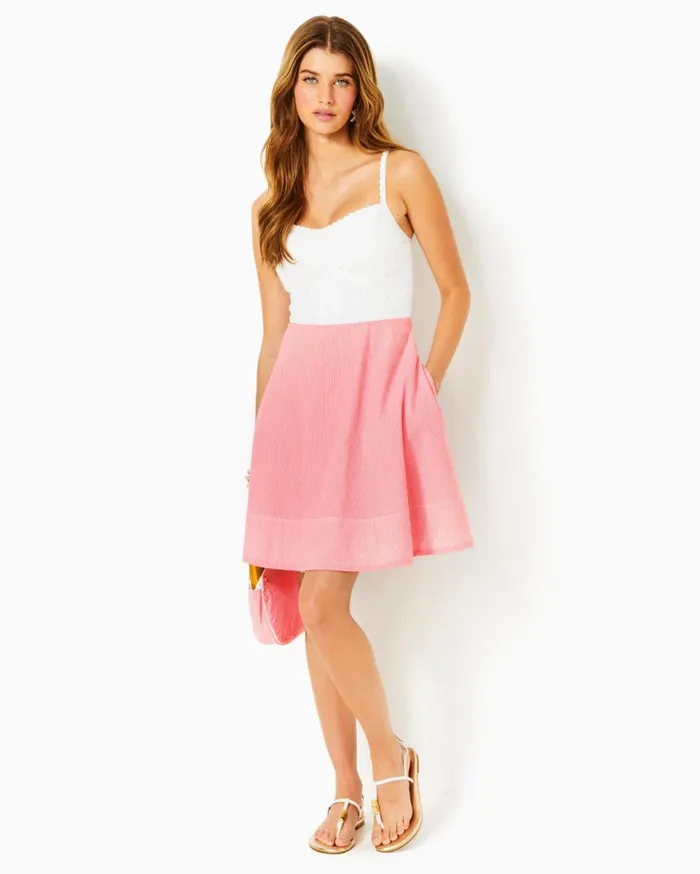 Women Lilly Pulitzer Dresses Siarra Stretch Dress Resort White Caliente Pucker Jacquard Women Lilly Pulitzer Dresses Siarra Stretch Dress Resort White Caliente Pucker Jacquard