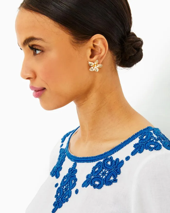 Women Lilly Pulitzer Jewelry Grove Garden Earrings Gold Metallic Women Lilly Pulitzer Jewelry Grove Garden Earrings Gold Metallic