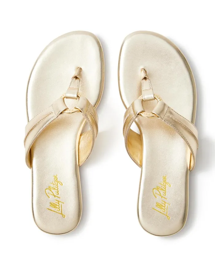 Women Lilly Pulitzer Shoes McKim Sandal Gold Metallic Women Lilly Pulitzer Shoes McKim Sandal Gold Metallic