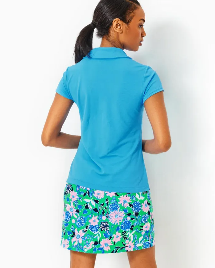 Women Lilly Pulitzer Tops UPF 50 Luxletic Frida Scallop Polo Top Resort White Women Lilly Pulitzer Tops UPF 50 Luxletic Frida Scallop Polo Top Resort White