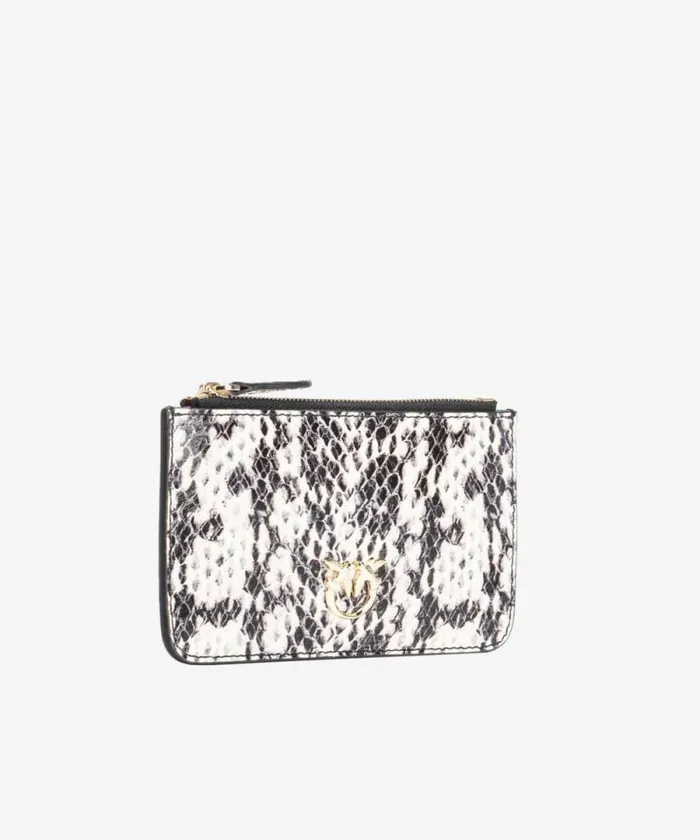 Women Limited Edition Pinko PINKO Galleria Flat Pouch In Reptile Skin Whiteblacklightgold Women Limited Edition Pinko PINKO Galleria Flat Pouch In Reptile Skin Whiteblacklightgold