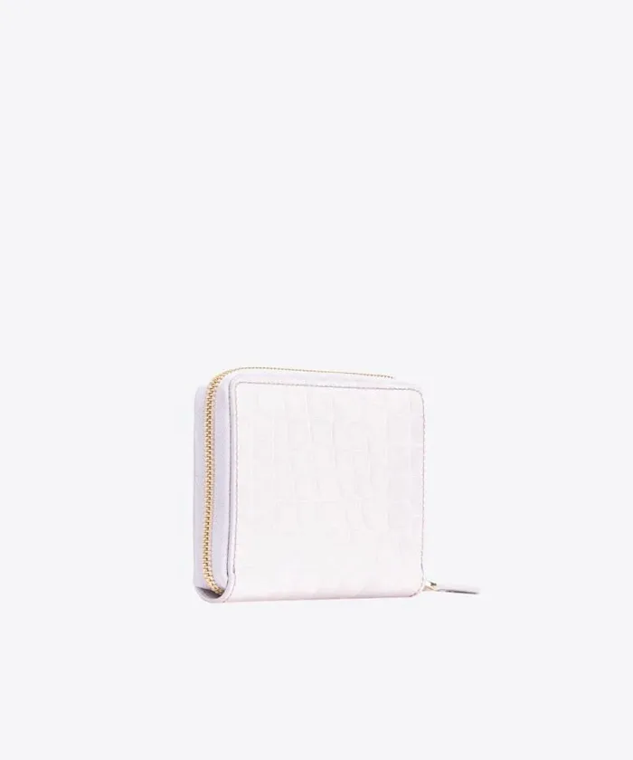 Women Limited Edition Pinko PINKO Galleria Square Ziparound Wallet In Shiny Crocprint Leather Lilaclightgold Women Limited Edition Pinko PINKO Galleria Square Ziparound Wallet In Shiny Crocprint Leather Lilaclightgold
