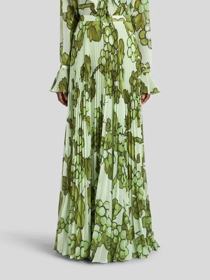 Women Long Pleated Skirt Etro Skirts