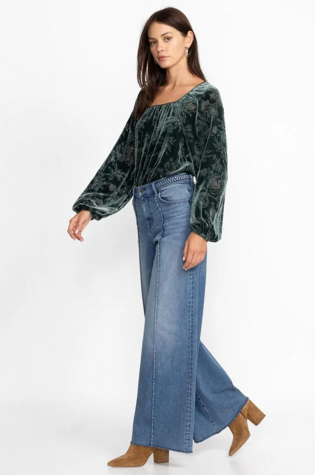 Women MALDIVES WIDE LEG JEAN Medium Wash Johnny Was Bottoms Women MALDIVES WIDE LEG JEAN Medium Wash Johnny Was Bottoms