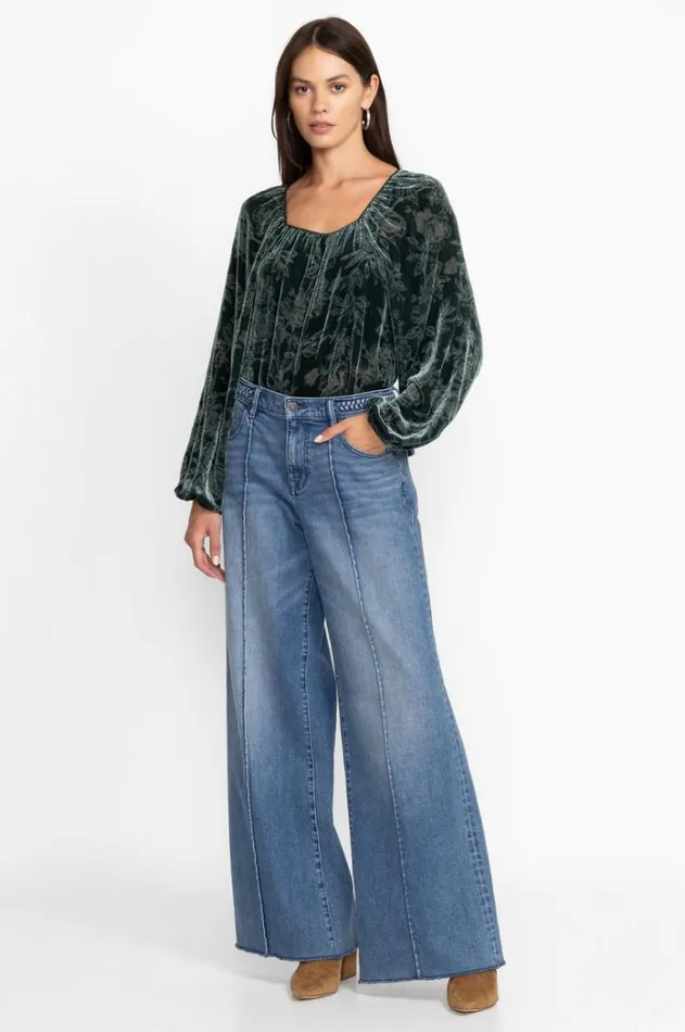 Women MALDIVES WIDE LEG JEAN Medium Wash Johnny Was Bottoms Women MALDIVES WIDE LEG JEAN Medium Wash Johnny Was Bottoms