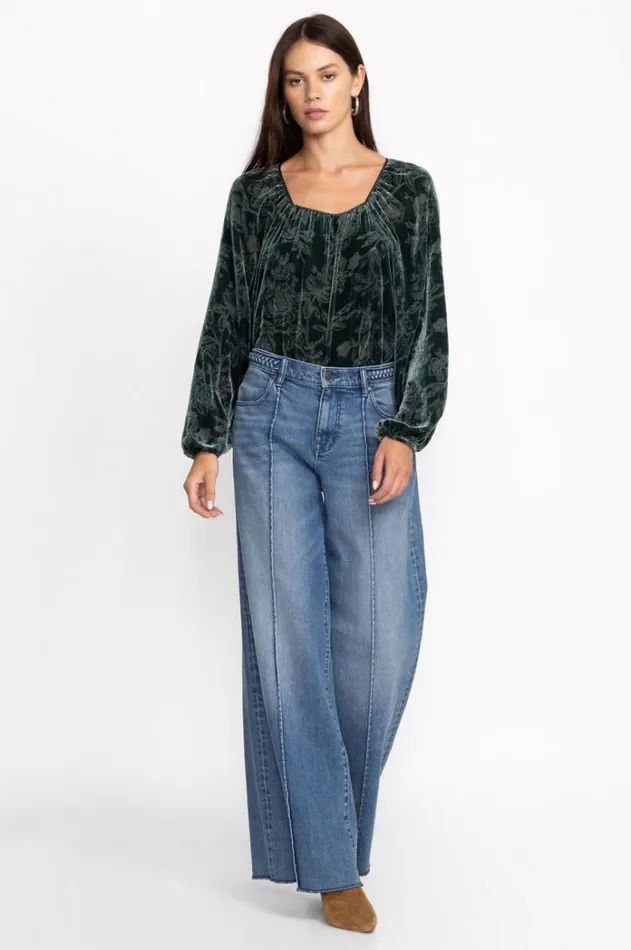 Women MALDIVES WIDE LEG JEAN Medium Wash Johnny Was Bottoms Women MALDIVES WIDE LEG JEAN Medium Wash Johnny Was Bottoms