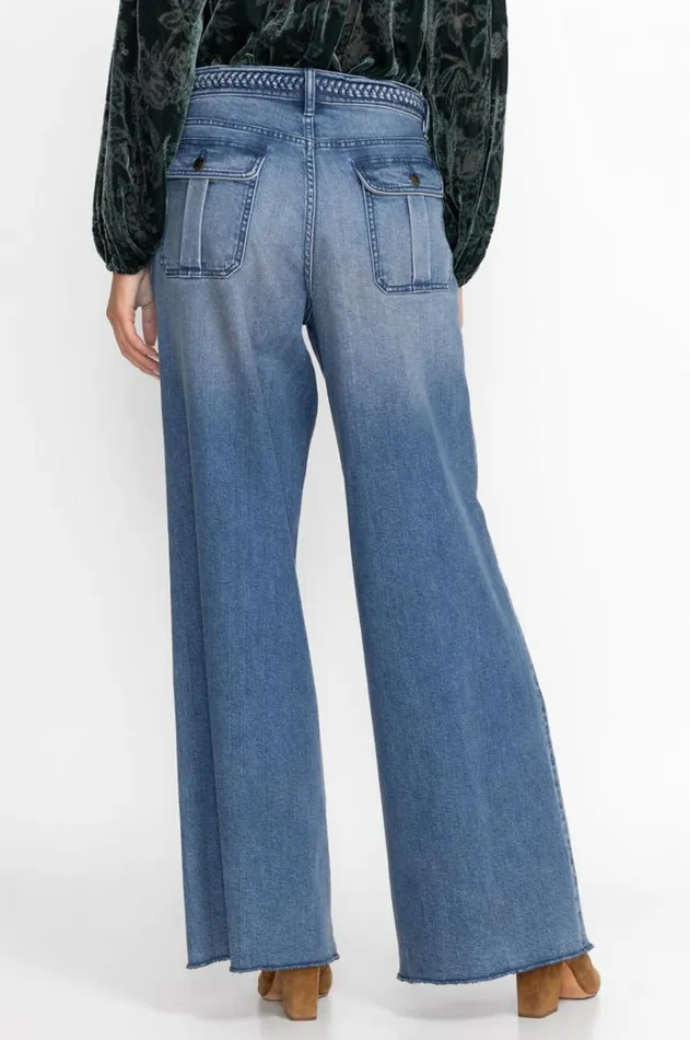 Women MALDIVES WIDE LEG JEAN Medium Wash Johnny Was Bottoms Women MALDIVES WIDE LEG JEAN Medium Wash Johnny Was Bottoms