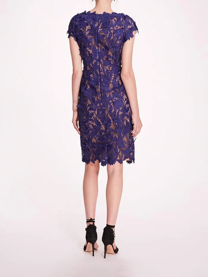 Women Marchesa Dresses Organic Lace Mini Dress Navy Women Marchesa Dresses Organic Lace Mini Dress Navy