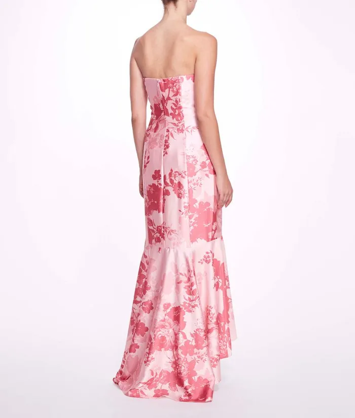 Women Marchesa Dresses Satin Hilo Gown Blush