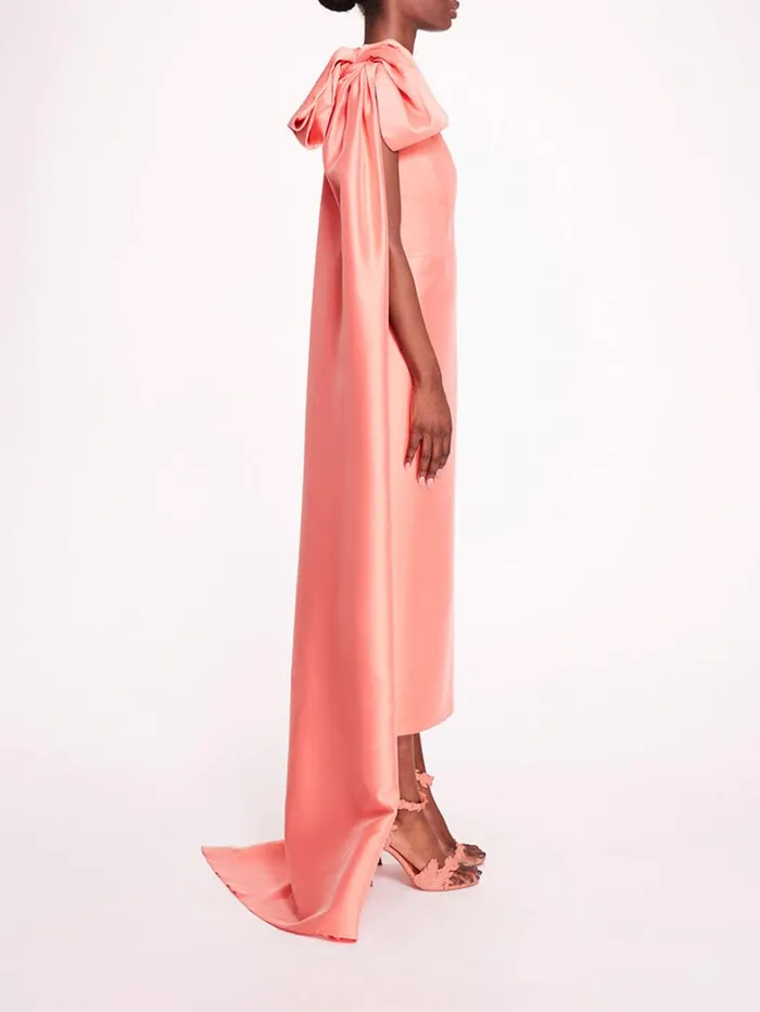 Women Marchesa Dresses Silk Mikado Midi Dress Coral Women Marchesa Dresses Silk Mikado Midi Dress Coral