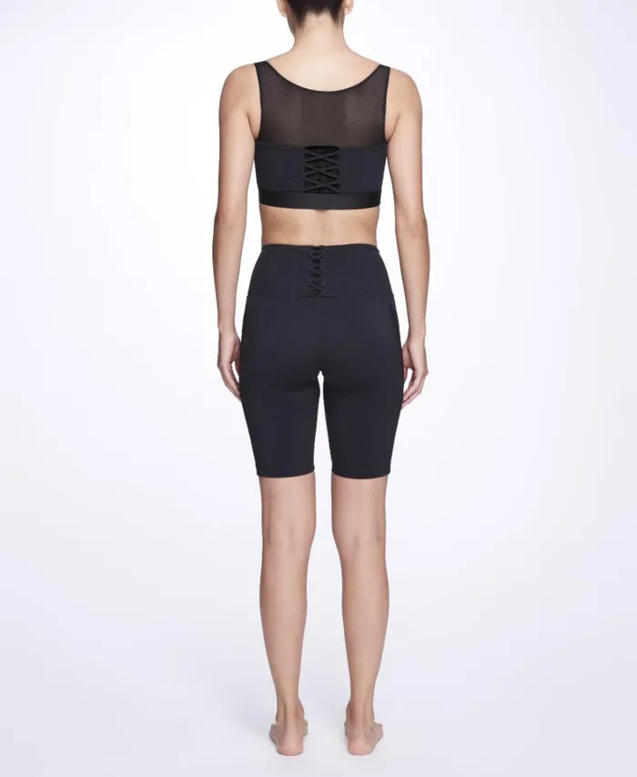 Women Marchesa Marchesa Active Black Low Cut Mesh Sports Bra Black Women Marchesa Marchesa Active Black Low Cut Mesh Sports Bra Black