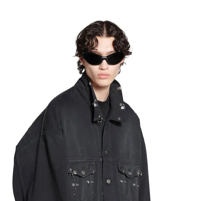 WomenMen Coats and Jackets Balenciaga Pierced Jacket In Black