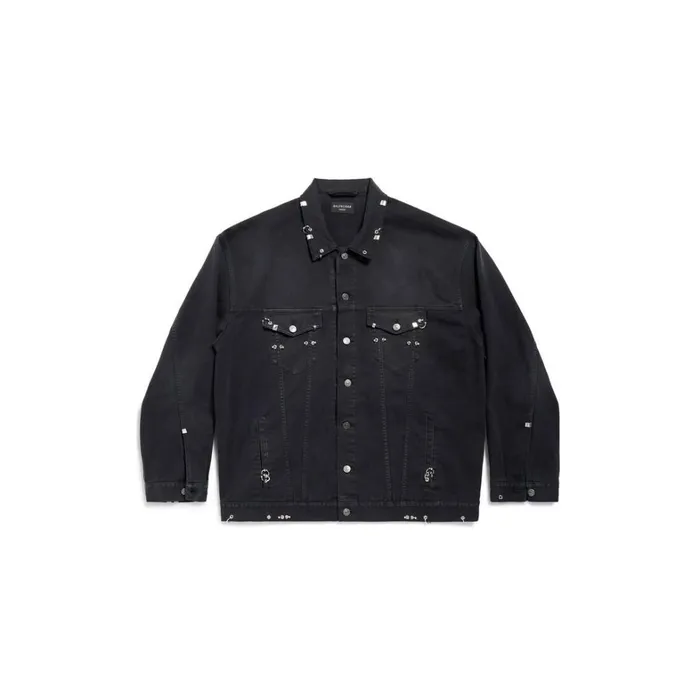 WomenMen Coats and Jackets Balenciaga Pierced Jacket In Black