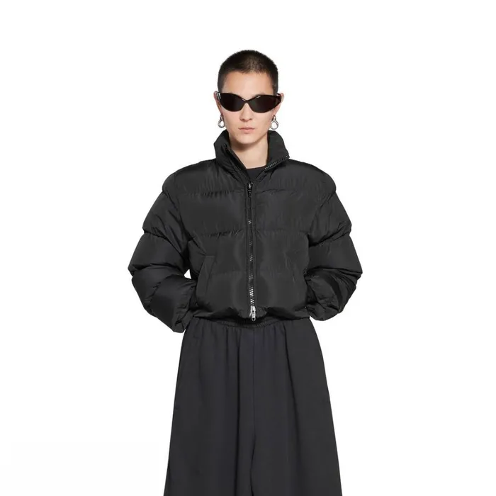 WomenMen Coats and Jackets Balenciaga Shrunk Puffer In Black