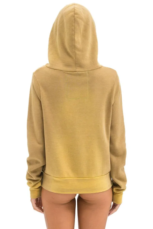 WomenMen Hoodies Aviator Nation 5 Stripe Hoodie 8211 Faded Tan