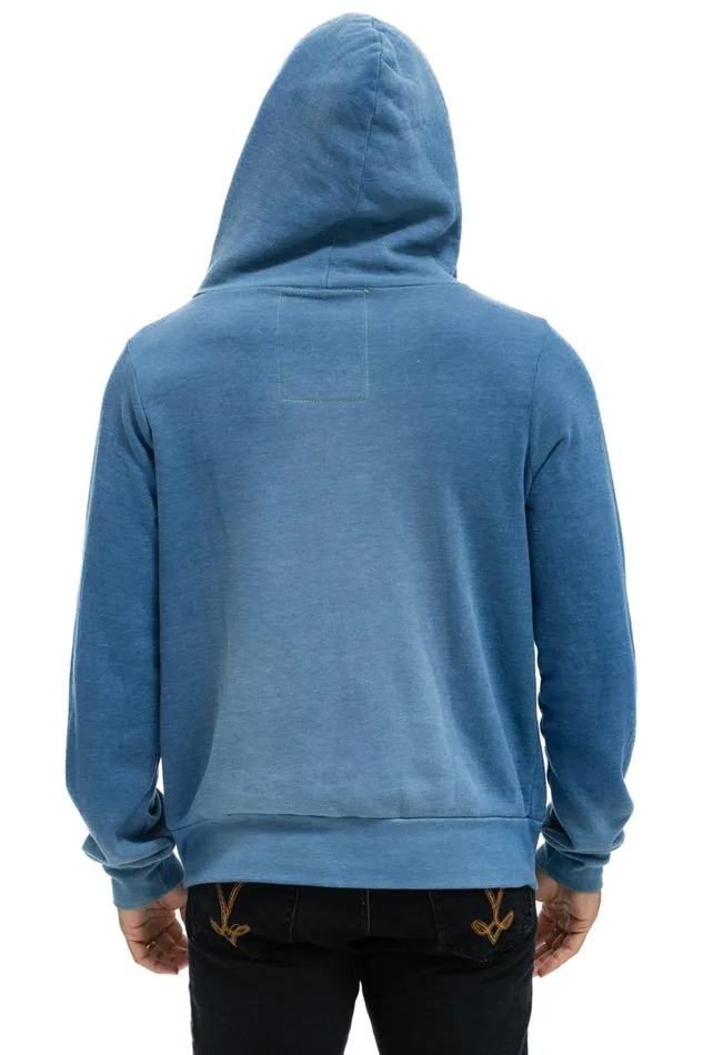 WomenMen Hoodies Aviator Nation 5 Stripe Hoodie 8211 Faded Water