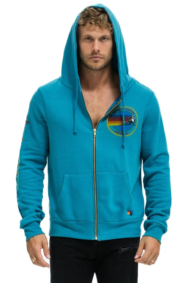 WomenMen Hoodies Aviator Nation Aspen Hoodie 8211 Teal