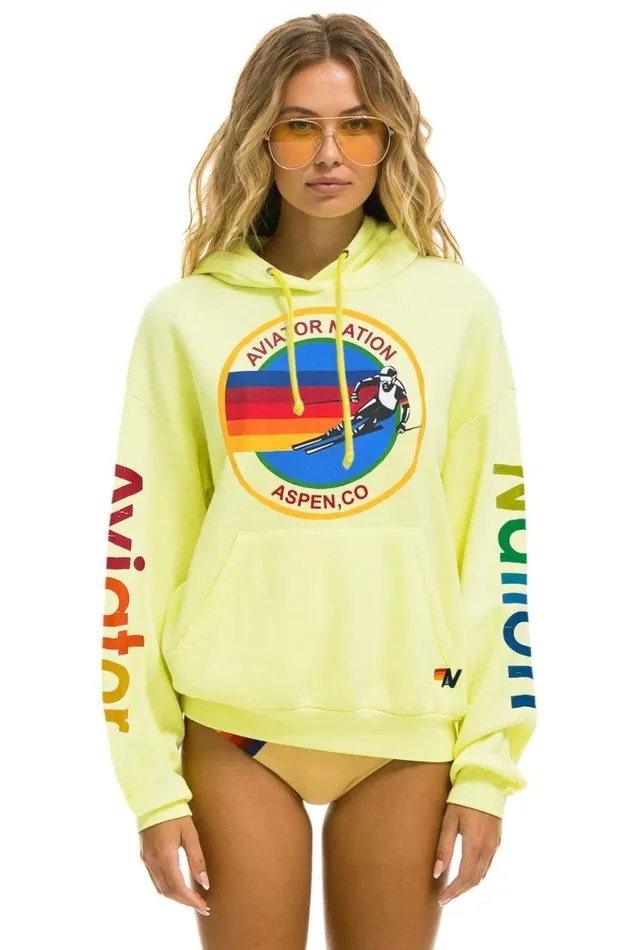 WomenMen Hoodies Aviator Nation Aspen Relaxed Pullover Hoodie 8211 Neon Yellow WomenMen Hoodies Aviator Nation Aspen Relaxed Pullover Hoodie 8211 Neon Yellow
