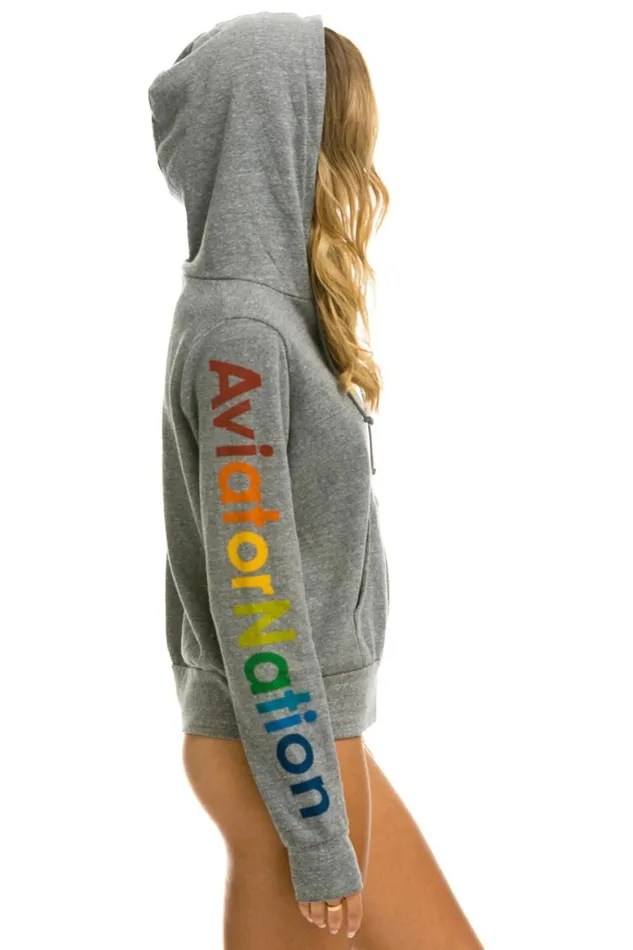 WomenMen Hoodies Aviator Nation Austin Hoodie 8211 Heather Grey