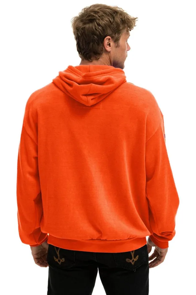 WomenMen Hoodies Aviator Nation Austin Relaxed Pullover Hoodie 8211 Orange