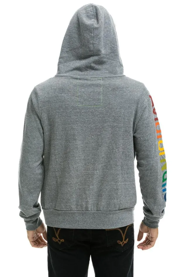 WomenMen Hoodies Aviator Nation Haight Ashbury Hoodie 8211 Heather Grey