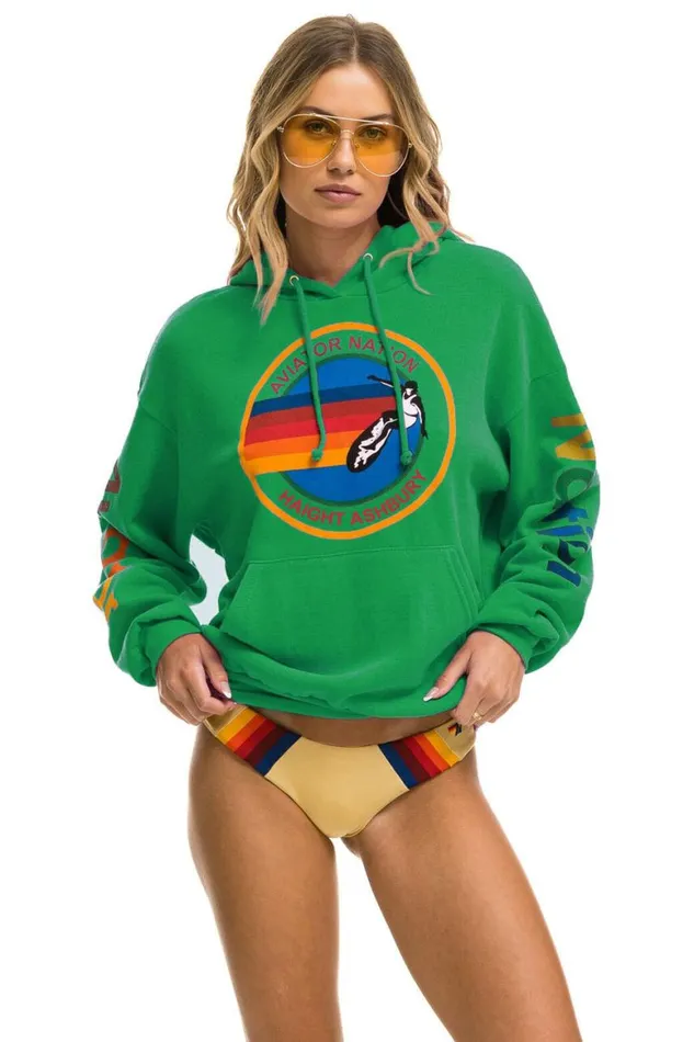 WomenMen Hoodies Aviator Nation Haight Ashbury Relaxed Pullover Hoodie 8211 Kelly Green WomenMen Hoodies Aviator Nation Haight Ashbury Relaxed Pullover Hoodie 8211 Kelly Green