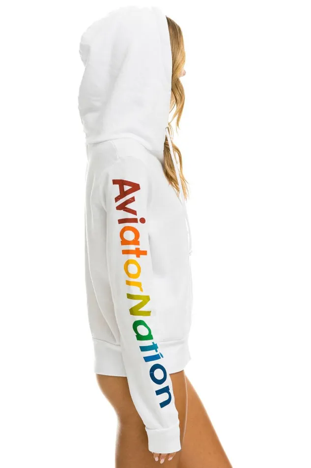 WomenMen Hoodies Aviator Nation Hamptons Hoodie 8211 White