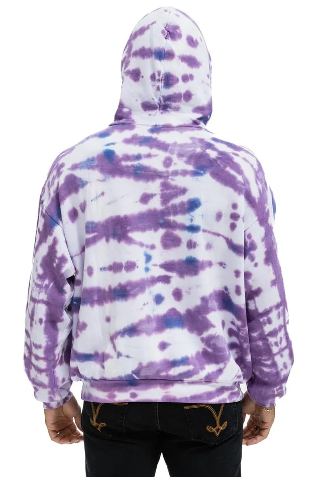 WomenMen Hoodies Aviator Nation Hand Dyed Pullover Hoodie Relaxed 8211 Tie Dye Magenta