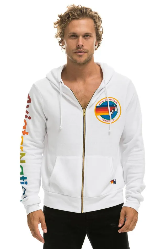WomenMen Hoodies Aviator Nation Hoodie 8211 White