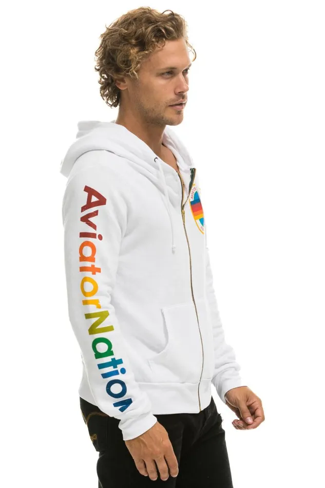 WomenMen Hoodies Aviator Nation Hoodie 8211 White