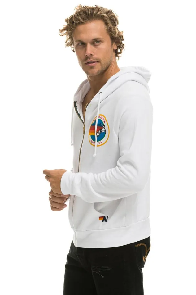 WomenMen Hoodies Aviator Nation Hoodie 8211 White