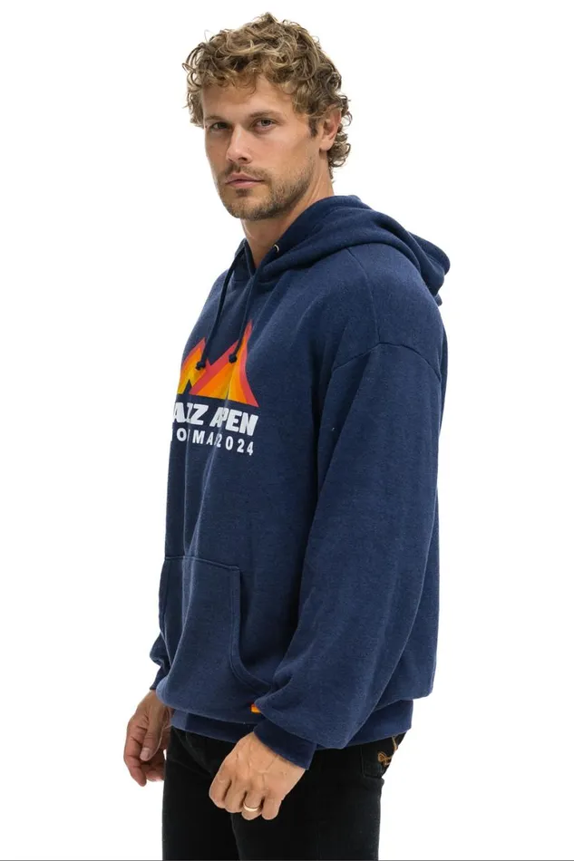 WomenMen Hoodies Aviator Nation Jazz Aspen Snowmass 2024 Pullover Hoodie Relaxed 8211 Navy